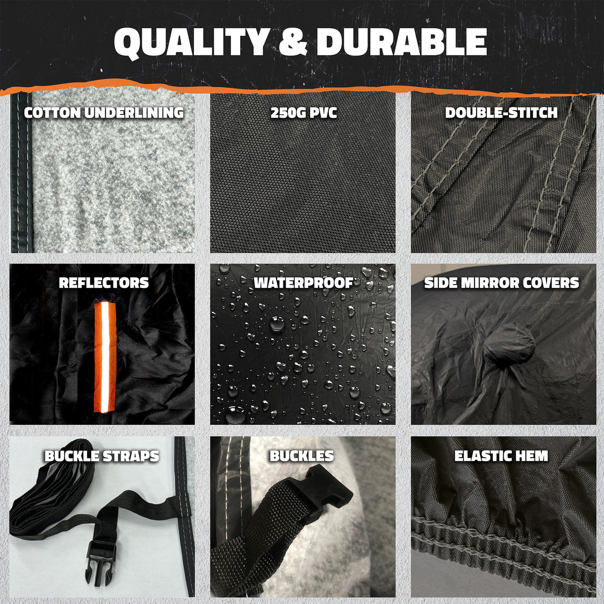 Heavy Duty Waterproof Truck Cover - Cotton Lined