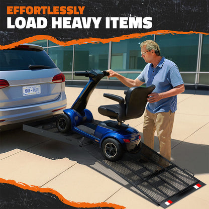 40"x40"x4" Square Wheelchair Hitch Carrier with Ramp