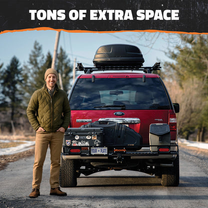 72"x36"x6" XXL Hitch Carrier + Rear Lights