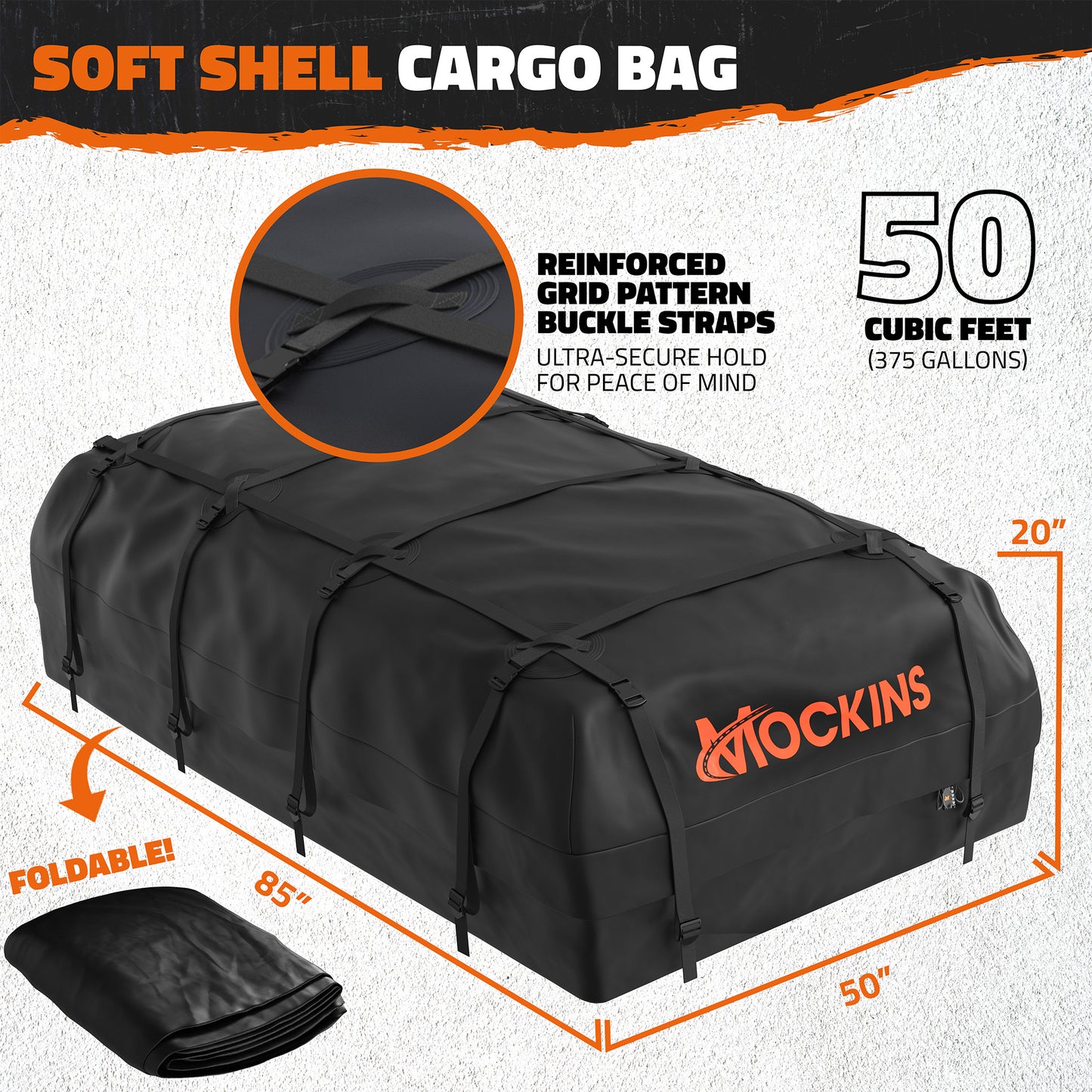 90"x50"x5" XXL Roof Carrier & 50 Cu Ft Roof Bag