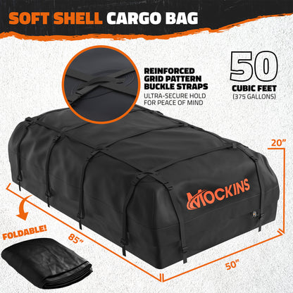 90"x50"x5" XXL Roof Carrier & 50 Cu Ft Roof Bag