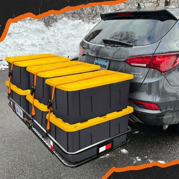 How to use a hitch cargo carrier step by step