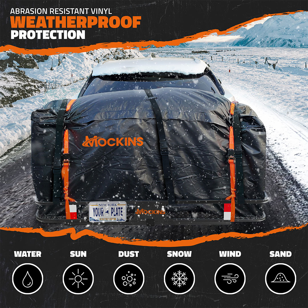 60"x24"x6" Hitch Carrier & 25 Cu Ft Cargo Bag