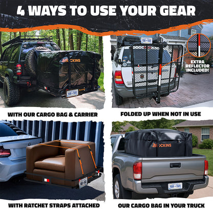 40"x40"x6" Square Hitch Carrier & 30 Cu Ft Square Cargo Bag