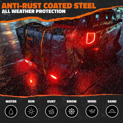 60"x20"x6" Hitch Carrier + Rear Lights