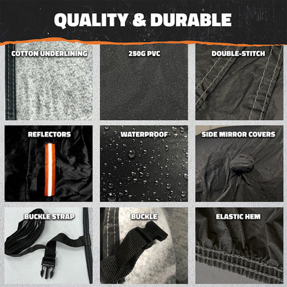 Heavy Duty Waterproof Sedan Covers - Cotton Lined