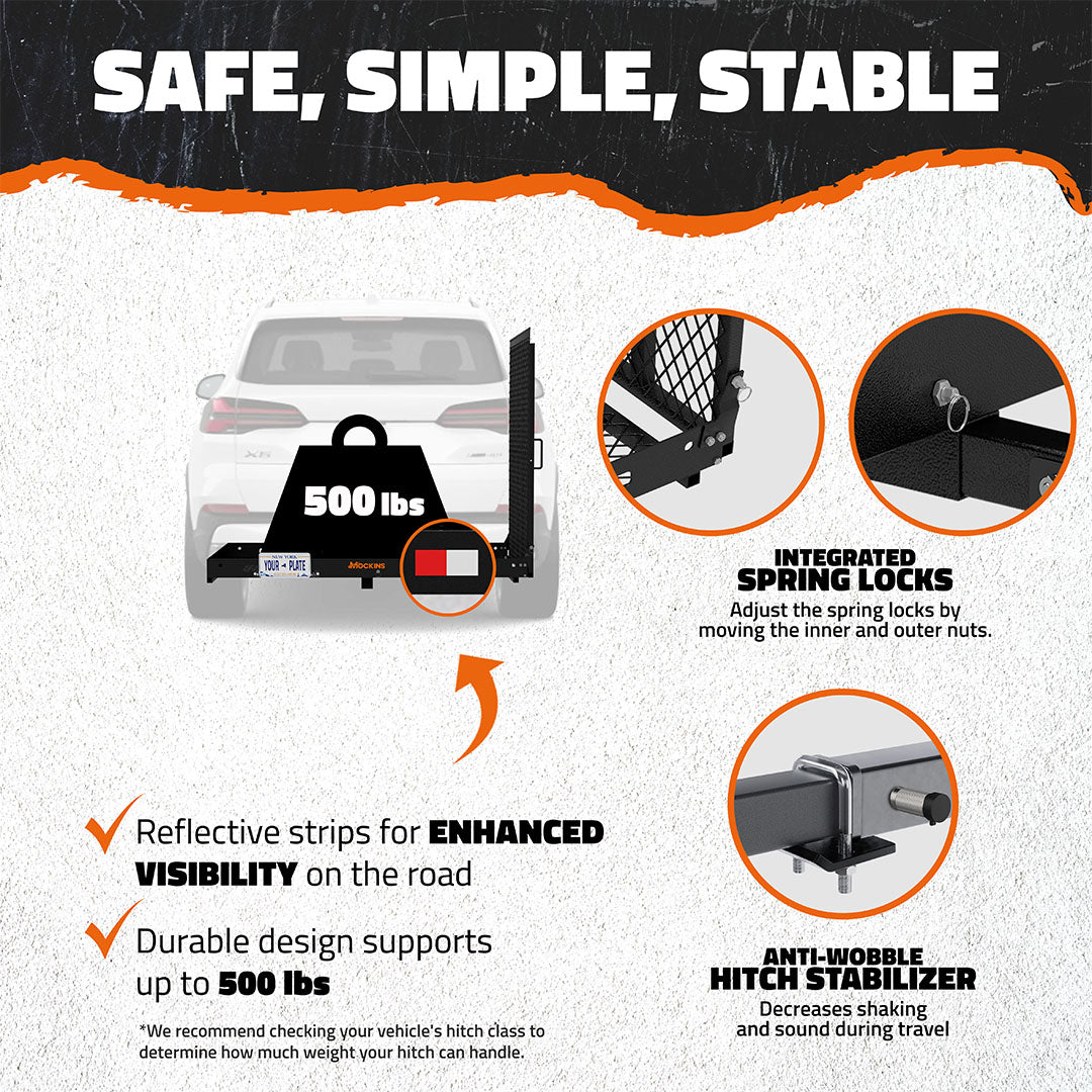 60"x30"x5" Wheelchair Hitch Carrier & Ramp