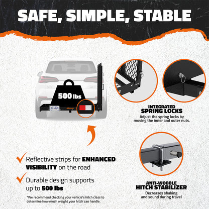 60"x30"x5" Wheelchair Hitch Carrier & Ramp