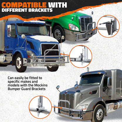 90"x11.5"x25.5" Semi Truck Front Bumper Guard