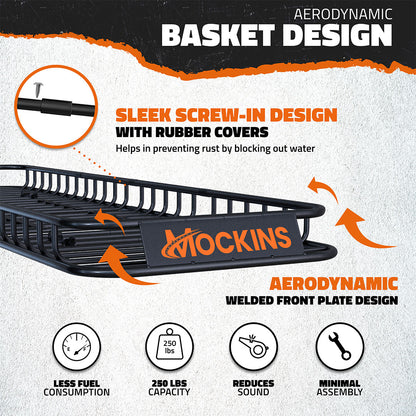 85"x24"x4" Narrow Roof Rack Carrier & 20 Cu Ft Roof Bag