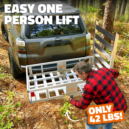 50"x29"x8" Aluminum Hitch Carrier with Ramp