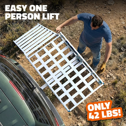 50"x29"x8" Aluminum Hitch Carrier with Ramp