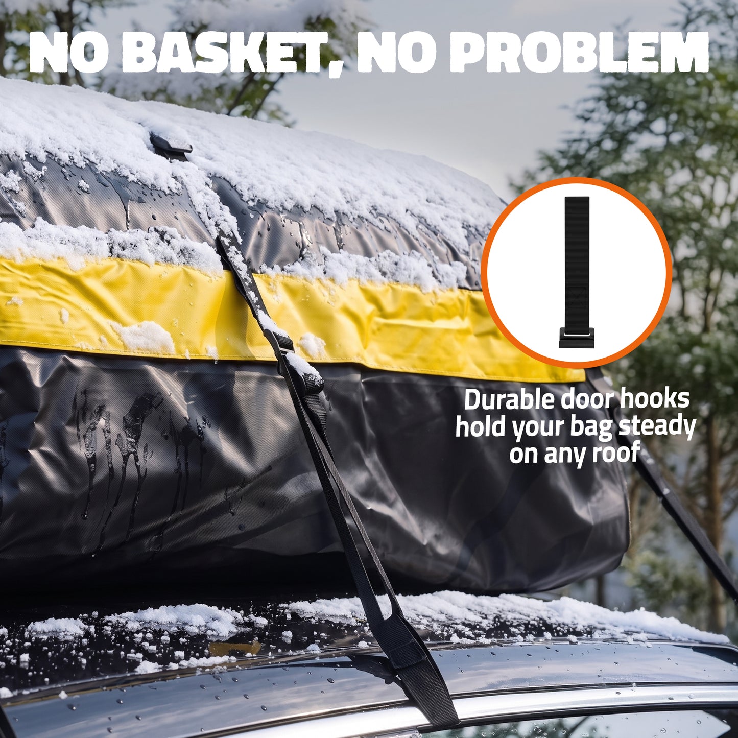20 Cu Ft. Yellow Waterproof Roof Cargo Bag 50"x36"x19"