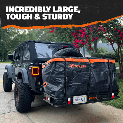 60"x24"x6" Hitch Carrier & 30 Cu Ft Cargo Bag + Packing Cubes