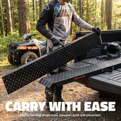 Heavy-Duty 1400 Lbs. Capacity Steel Loading Ramp Set (2-Pack)