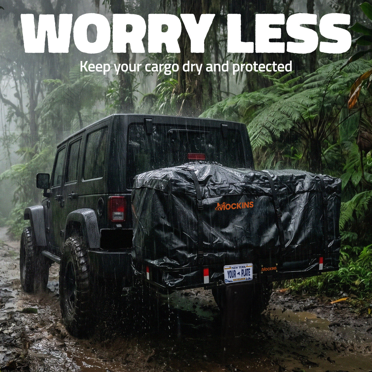 70"x30"x6" XL Hitch Carrier & 40 Cu Ft Cargo Bag