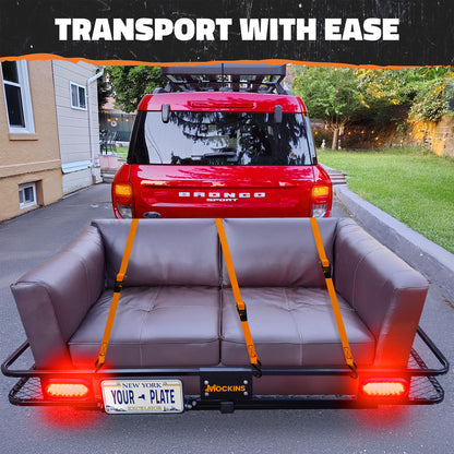 72"x36"x6" XXL Hitch Carrier + Rear Lights