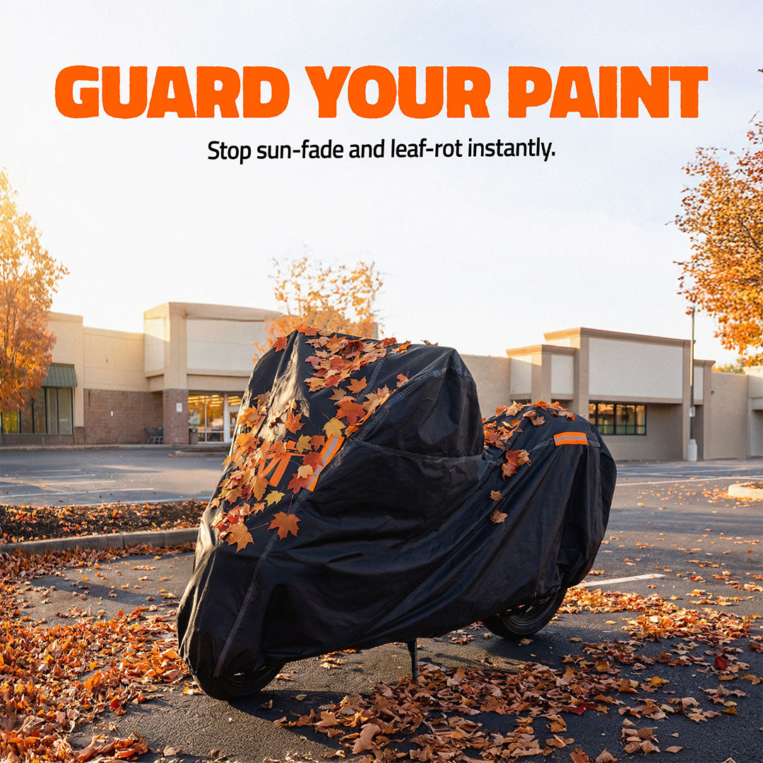 91"x49"x39" Heavy Duty 250g PVC Motorcycle Cover with Cotton Lining