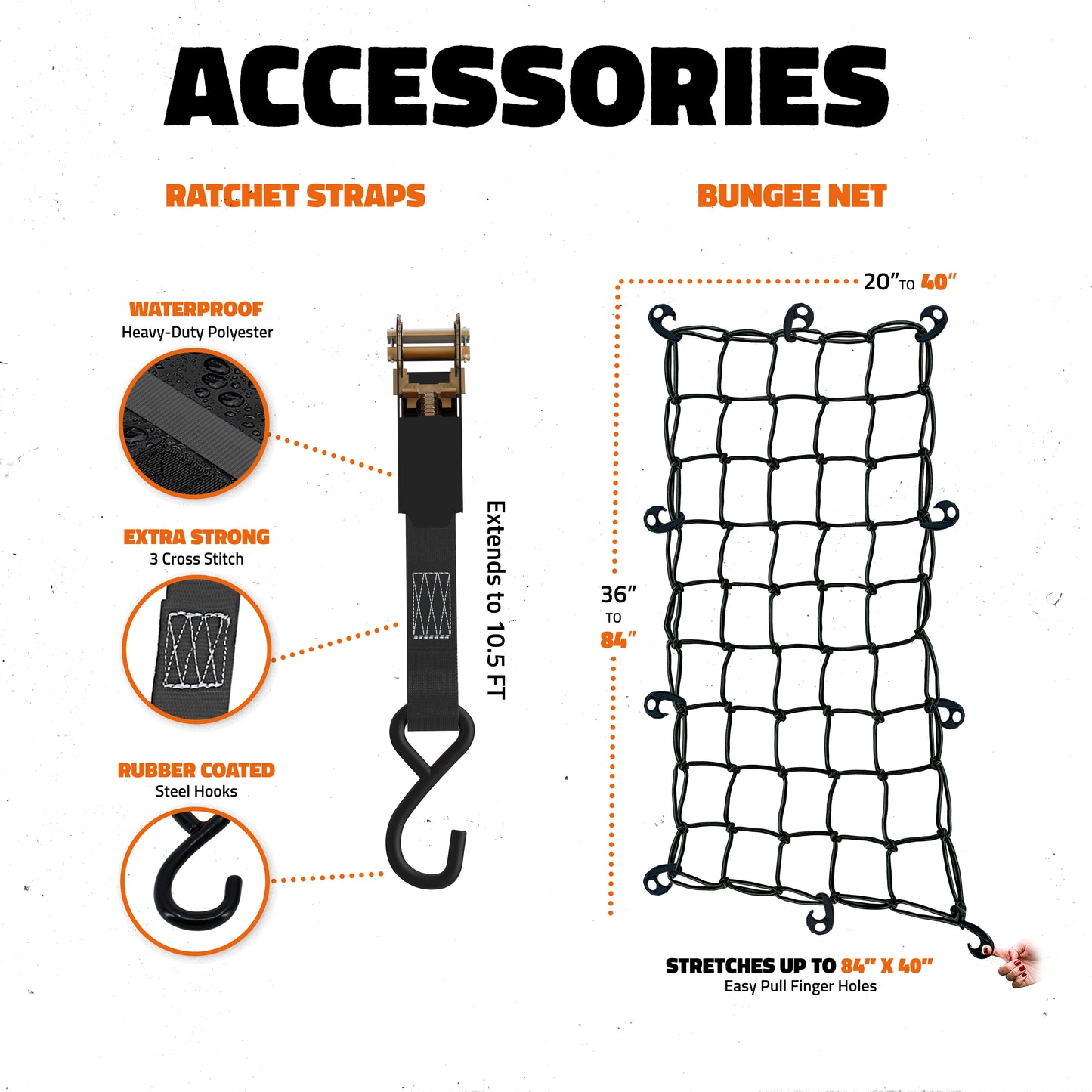 50"x36"x4.5" Extendable Roof Carrier & 18 Cu Ft Orange Roof Bag