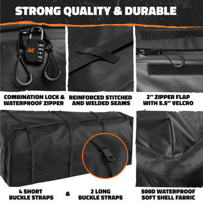 90"x50"x5" XXL Roof Carrier & 50 Cu Ft Roof Bag