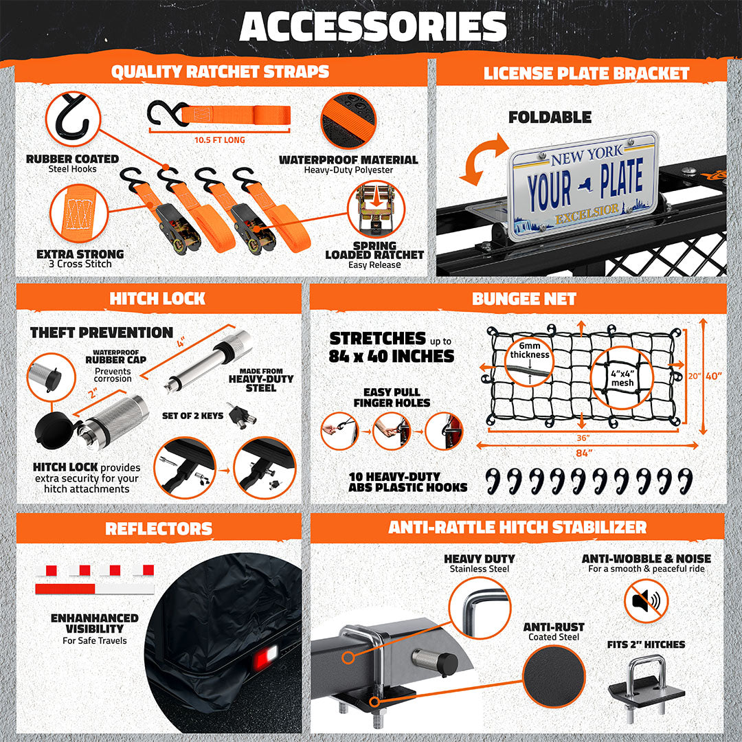 60"x24"x6" Cargo Hitch Carrier