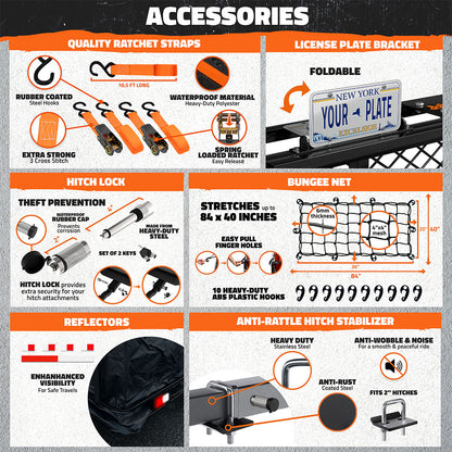 60"x24"x6" Cargo Hitch Carrier