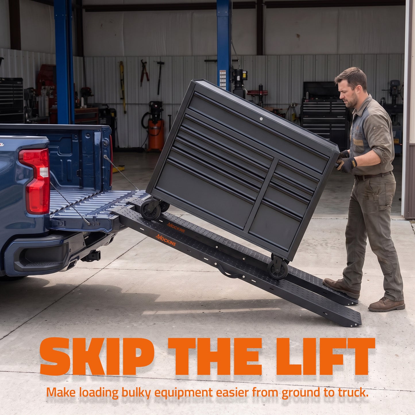 Heavy-Duty 1400 Lbs. Capacity Steel Loading Ramp Set (2-Pack)