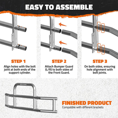 90"x11.5"x25.5" Front Bumper Guard with Mounting Brackets for Peterbilt New Models