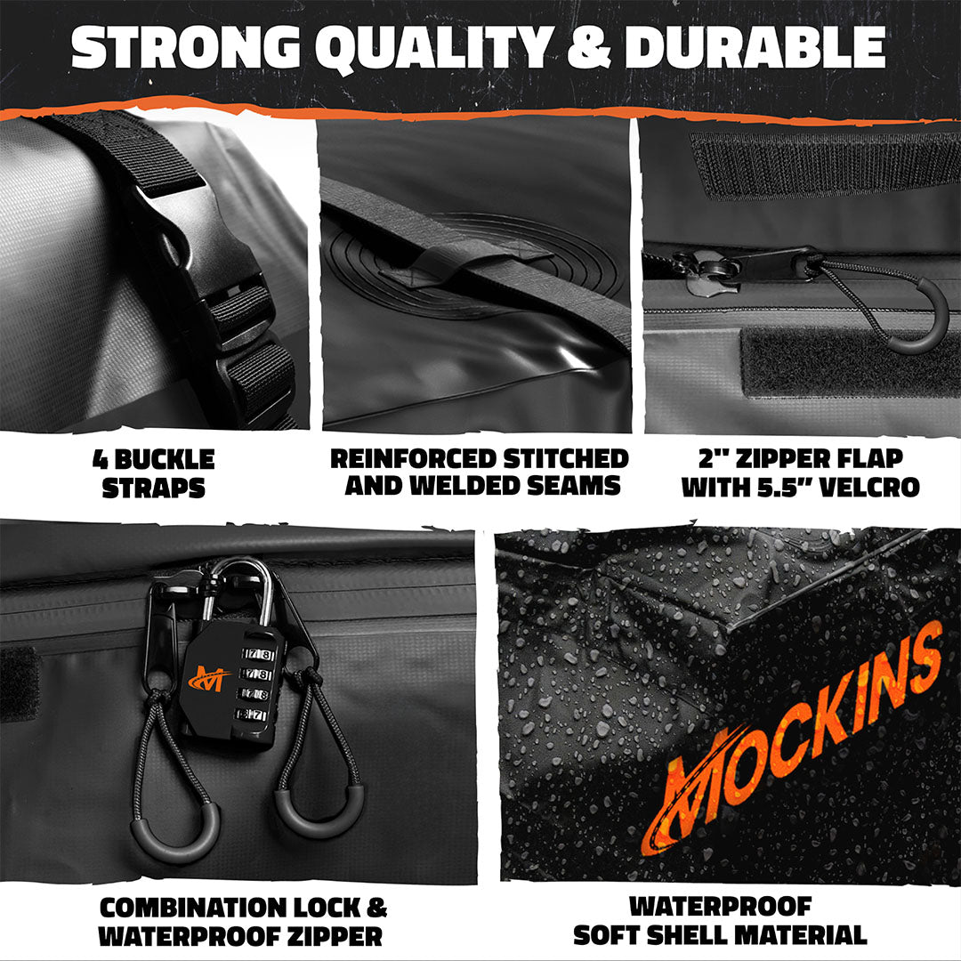 85"x24"x4" Narrow Roof Rack Carrier & 20 Cu Ft Roof Bag