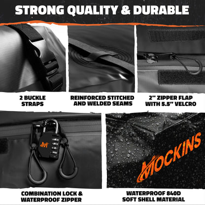 85"x24"x4" Narrow Roof Rack Carrier & 20 Cu Ft Roof Bag