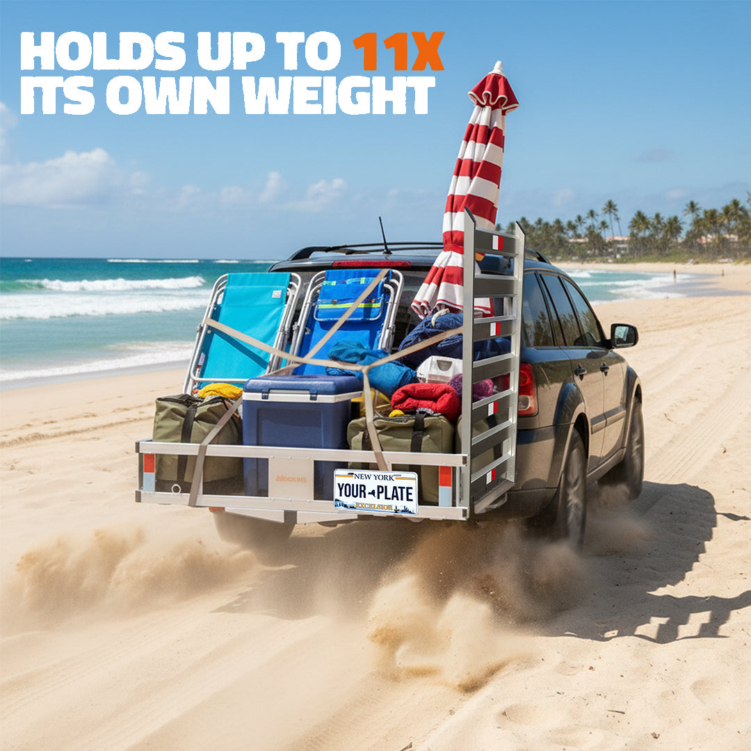 50"x29"x8" Aluminum Hitch Carrier with Ramp