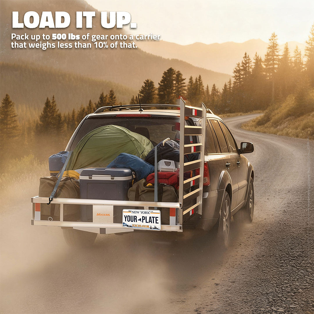 50"x29"x8" Aluminum Hitch Carrier with Ramp