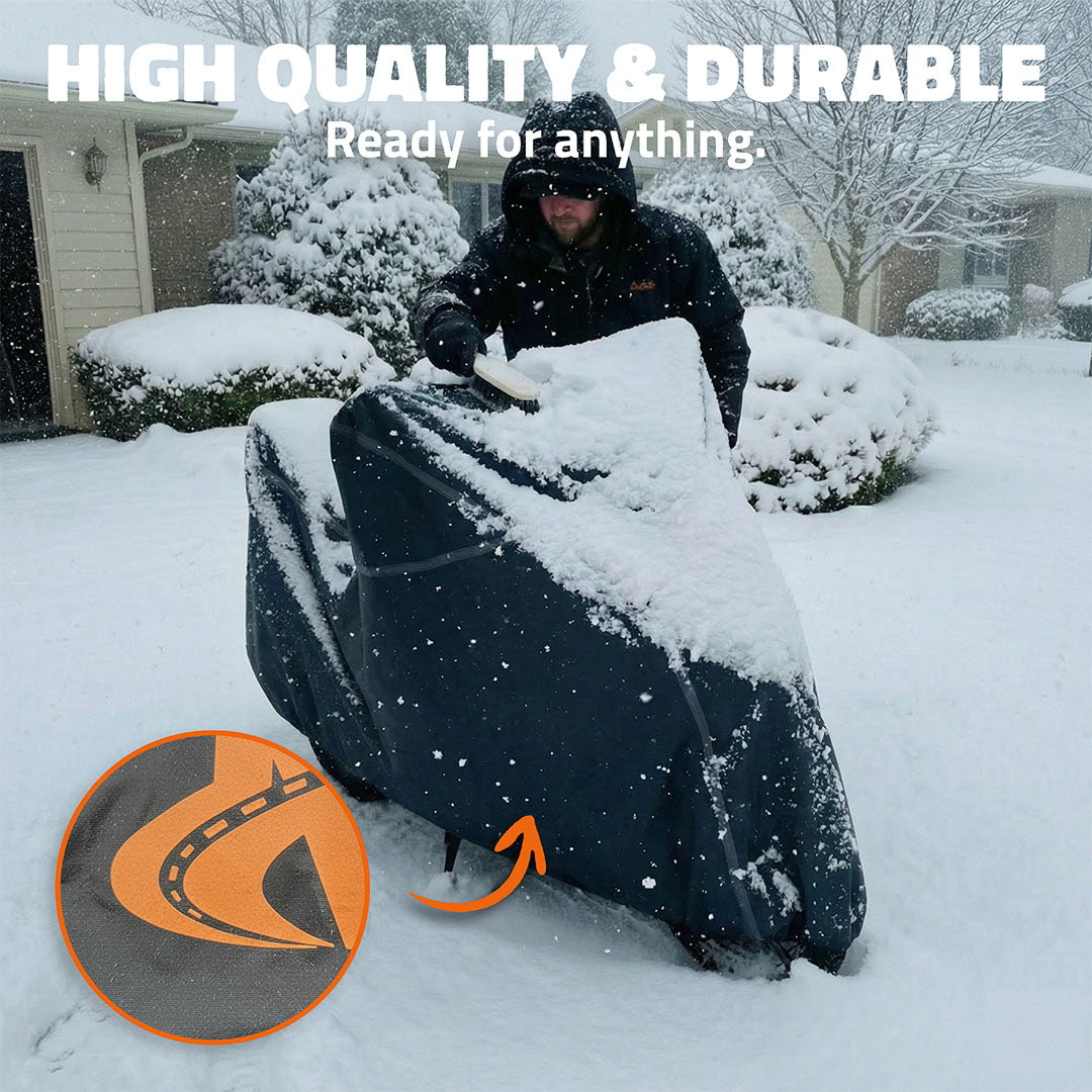 91"x49"x39" Heavy Duty 250g PVC Motorcycle Cover with Cotton Lining