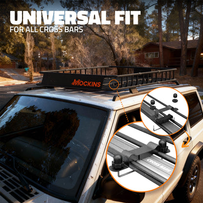 50"x36"x4.5" Extendable Roof Carrier & 18 Cu Ft Orange Roof Bag