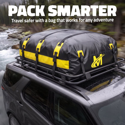 20 Cu Ft. Yellow Waterproof Roof Cargo Bag 50"x36"x19"