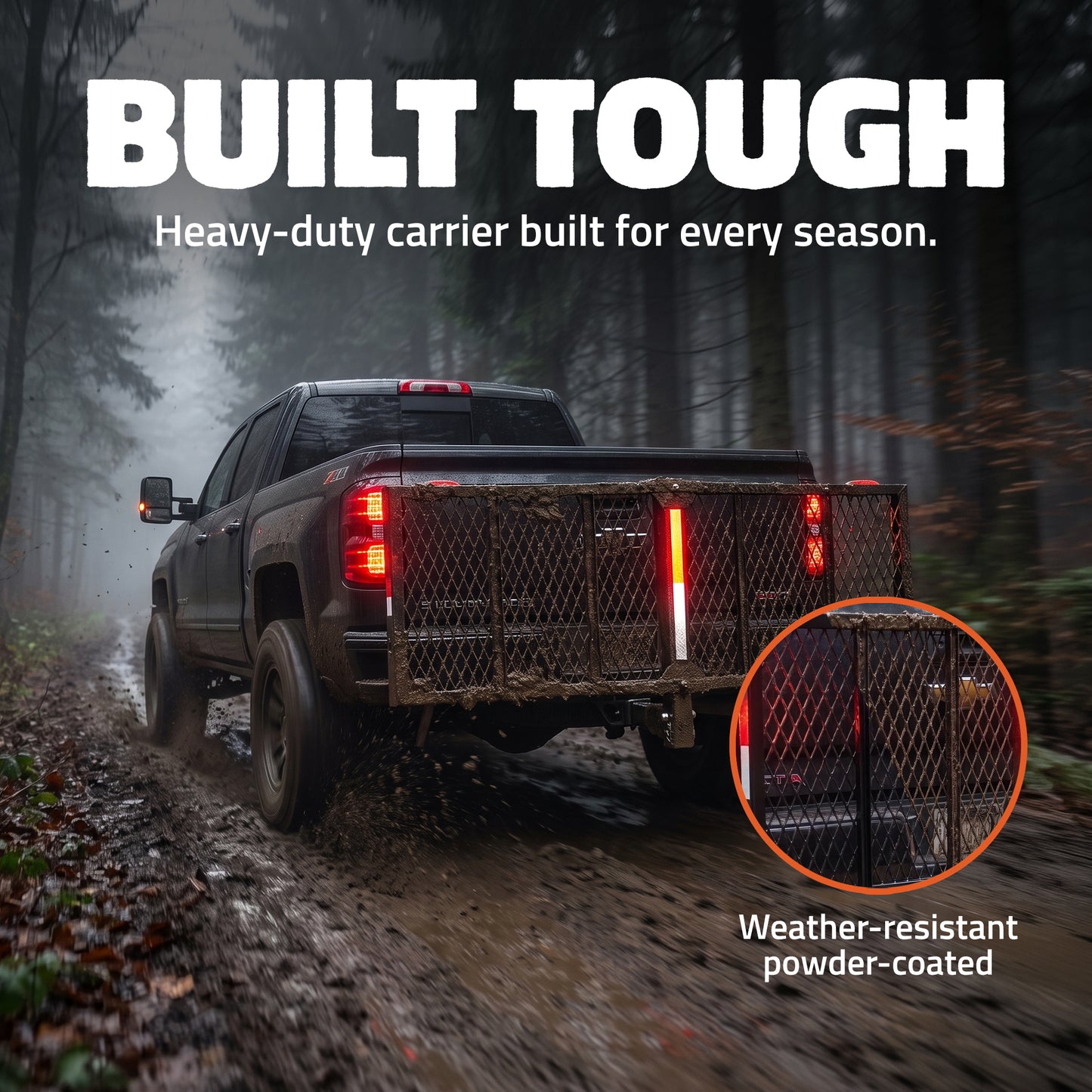 60"x19"x2.5" Hitch Carrier Tray with 750 lbs. Capacity