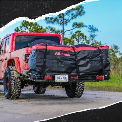 70"x30"x6" XL Hitch Carrier + Rear Lights & 40 Cu Ft Cargo Bag
