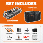 50"x20"x6" Hitch Carrier with 6" Shank Rise & 18 Cu Ft Cargo Bag