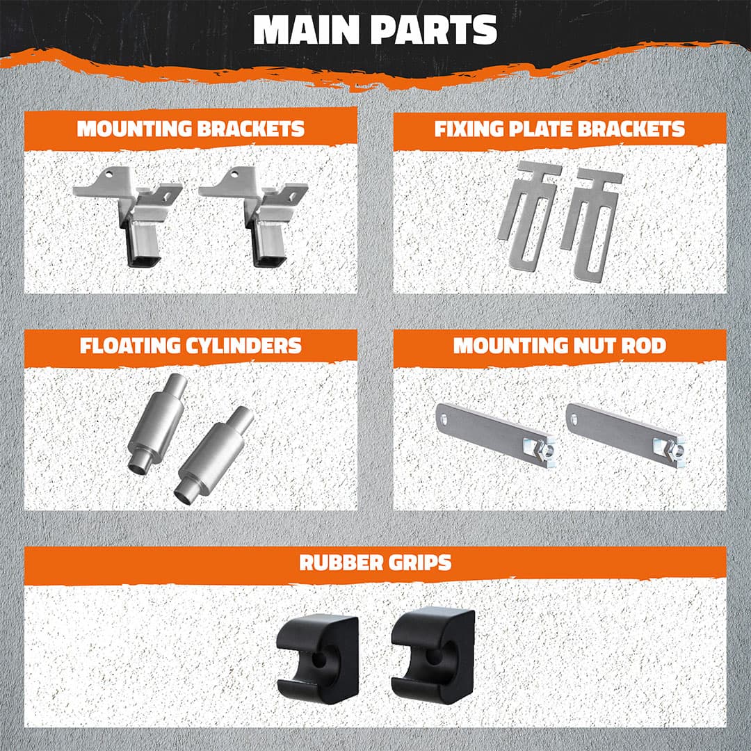 Front Bumper Guard Mounting Brackets for Volvo VNL 2004-2017 (Brackets ONLY)