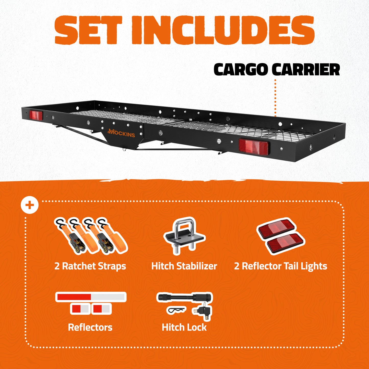 60"x19"x2.5" Hitch Carrier Tray with 750 lbs. Capacity