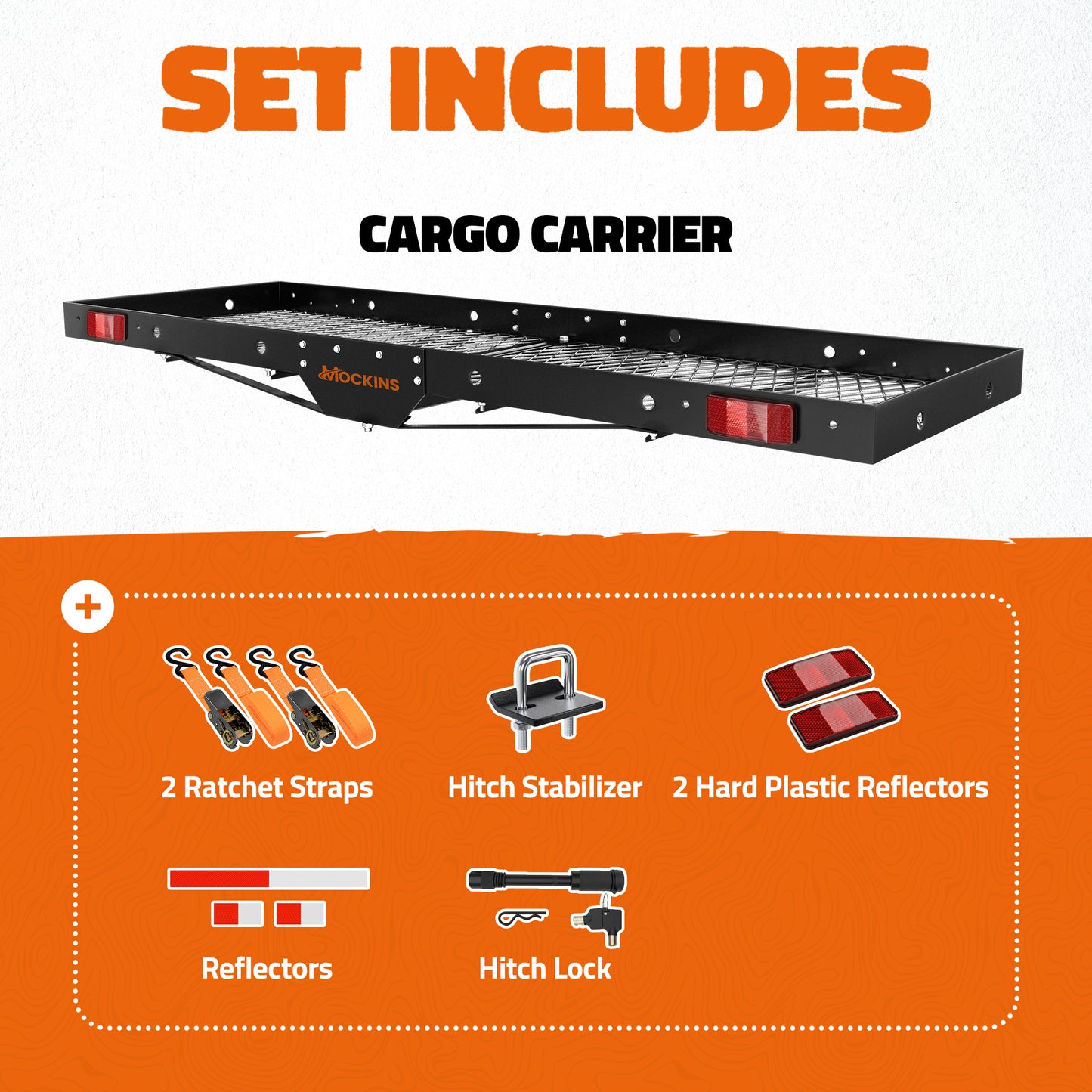 60"x19.3"x2.5" Hitch Carrier Tray with 750 lbs. Capacity