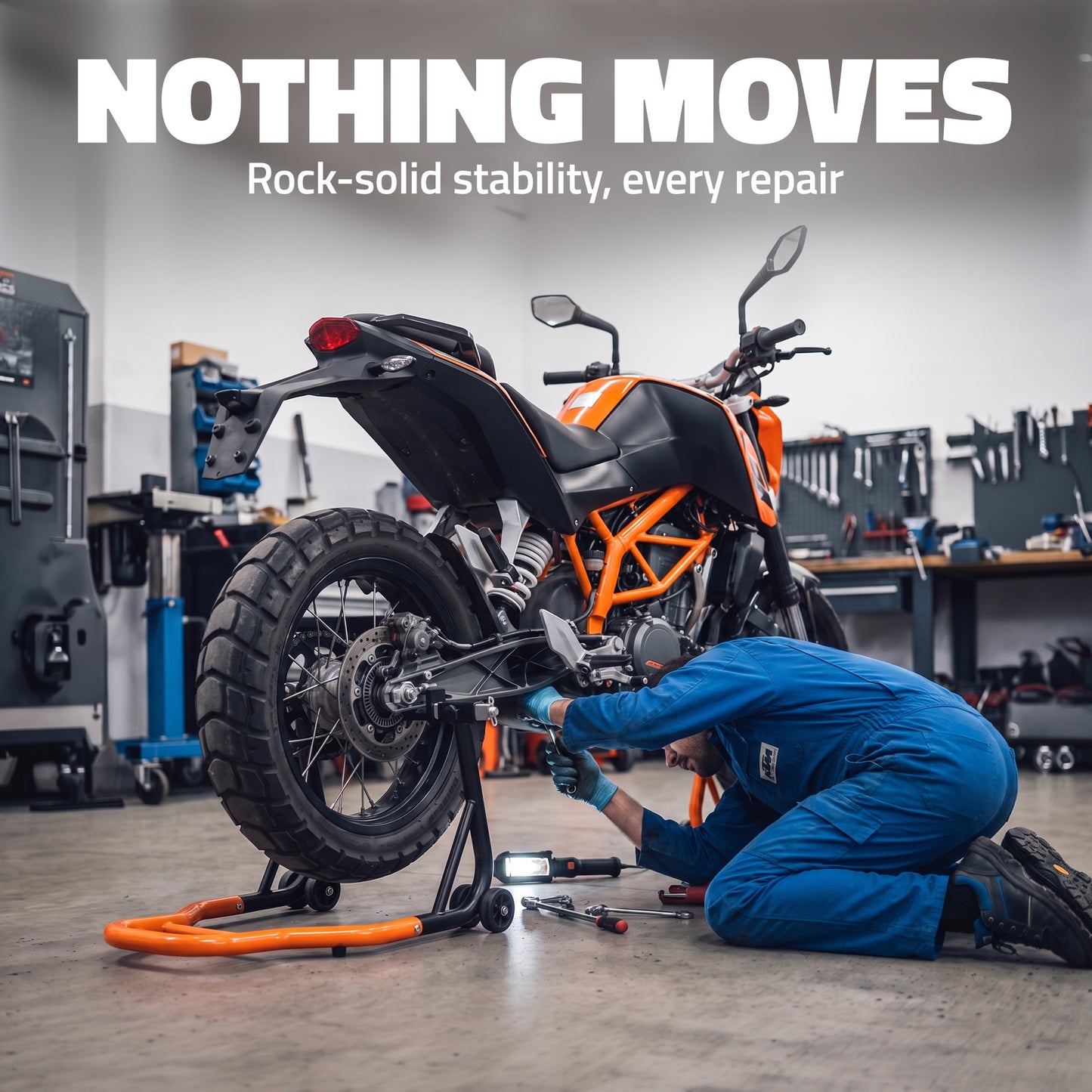 Front & Rear Motorcycle Wheel Stand Lift Combo Set