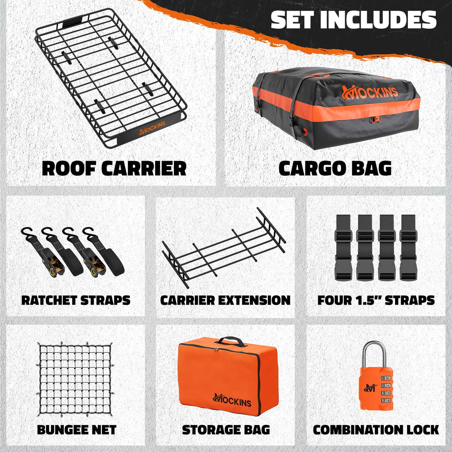 64"x39"x5" Extendable Roof Carrier & 20 Cu Ft Roof Bag