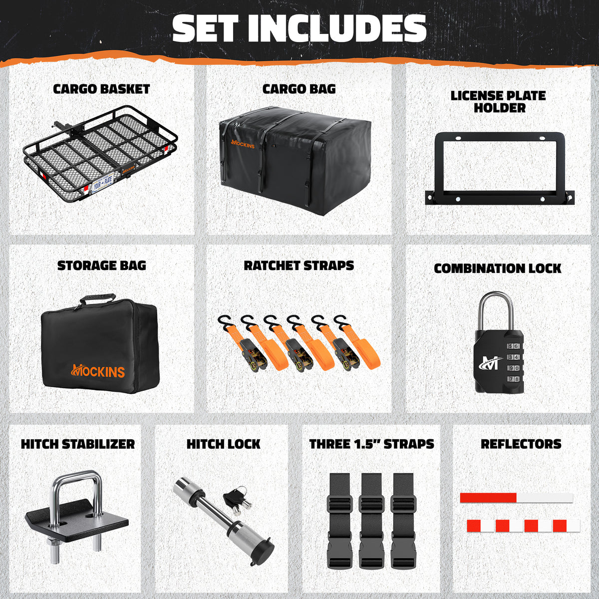 60"x36"x6" Hitch Carrier & 35 Cu Ft Cargo Bag