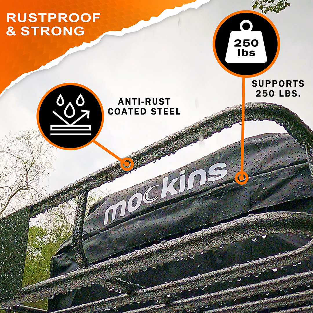 Extendable Rust Proof Rooftop Cargo Basket &amp; Cargo Bag Set