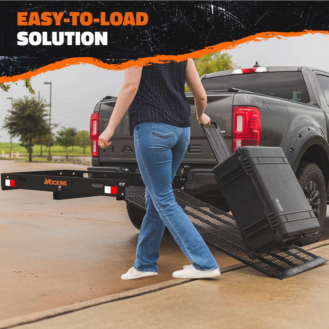 48"x28.5"x4.5" Wheelchair Hitch Carrier & Ramp