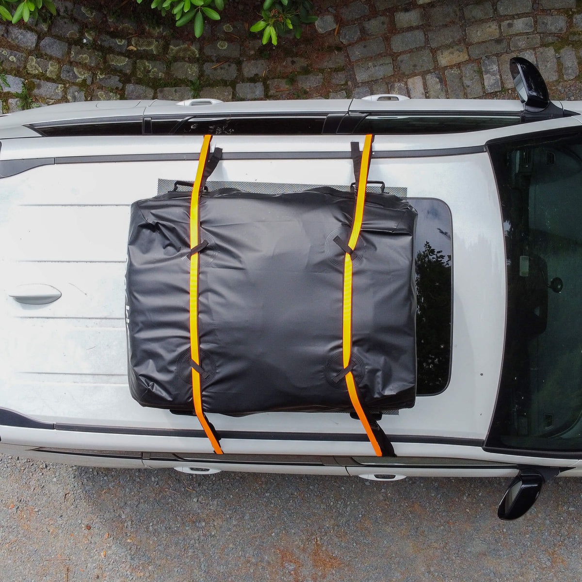 Rooftop Cargo Bag Set - 16 Cubic Ft. | Protective Mat | Buckle Straps | Ratchet Straps