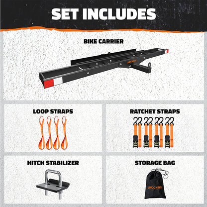 73" Hitch Motorbike Carrier & Loading Ramp