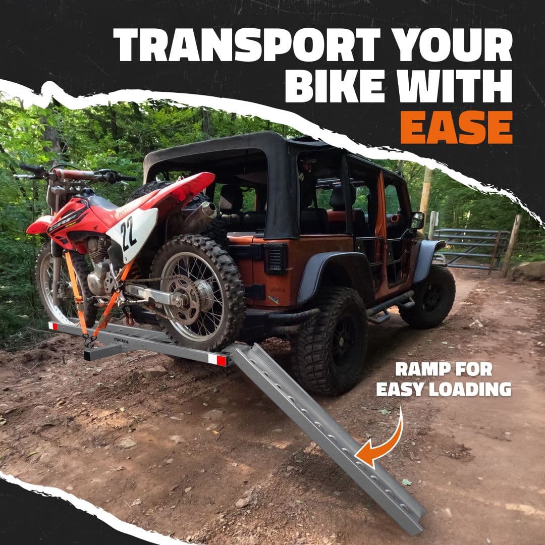 73" Hitch Motorbike Carrier & Loading Ramp