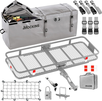 60"x20"x6" Hitch Carrier & 16 Cu Ft Cargo Bag